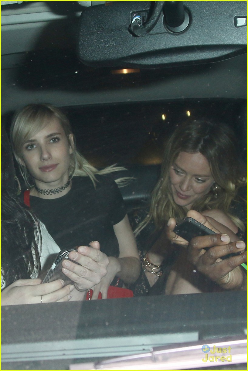 emma roberts hilary duff chateau dinner night out 24