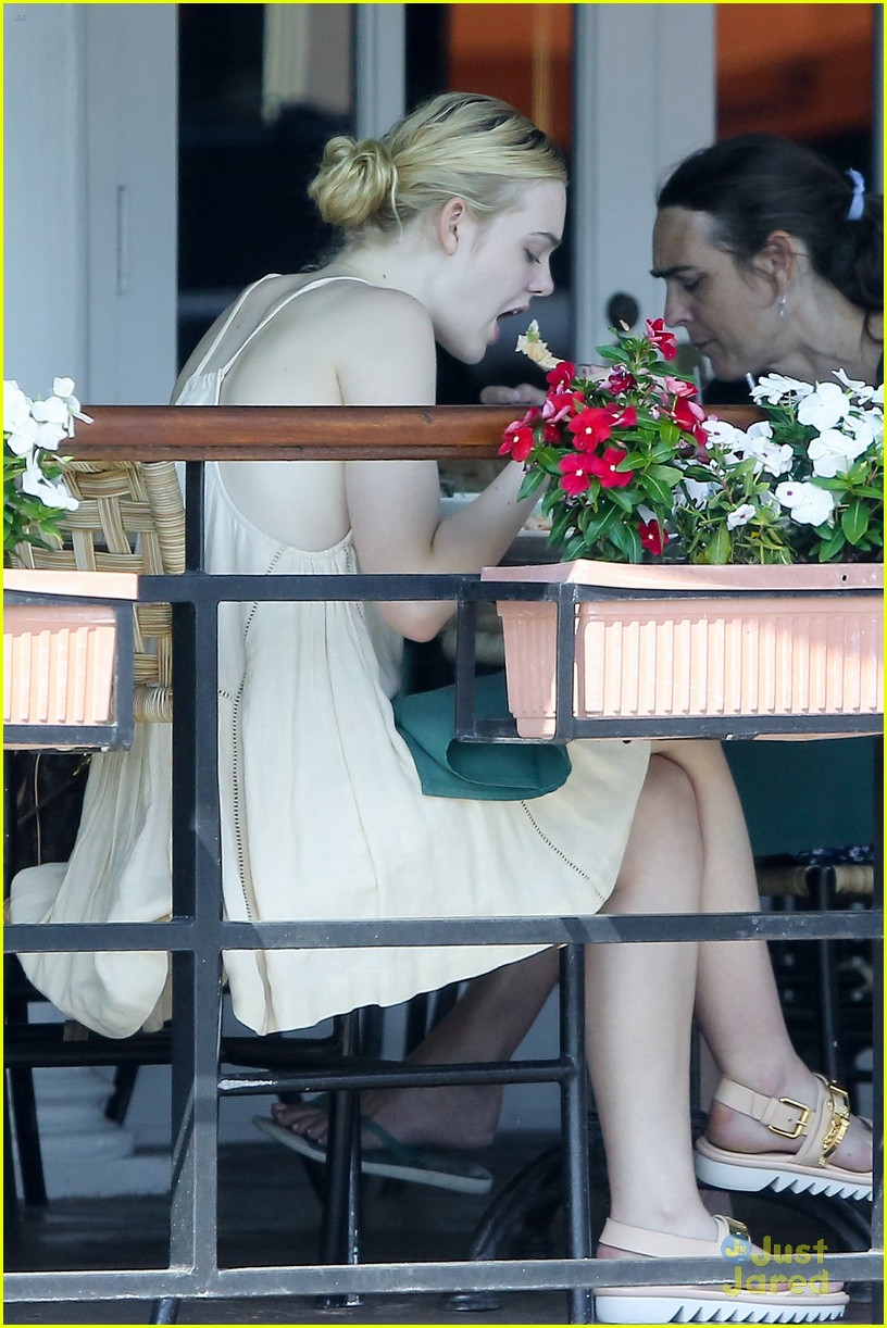 elle fanning lunch dakota hair appointment separate outings 07