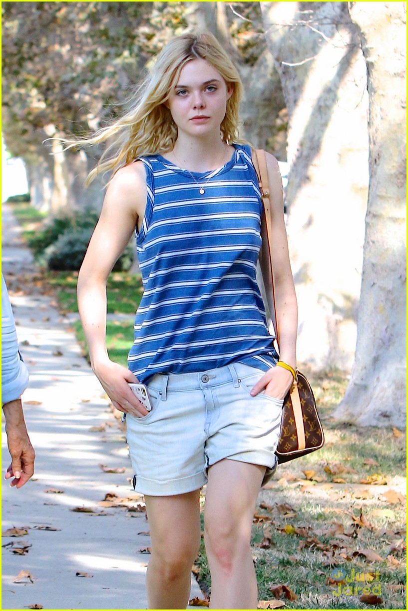 elle fanning lunch dakota hair appointment separate outings 29