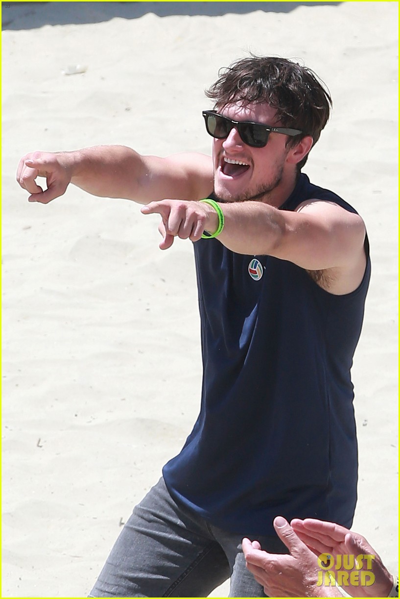 josh hutcherson shows off his skills at celebrity charity volleyball match 11