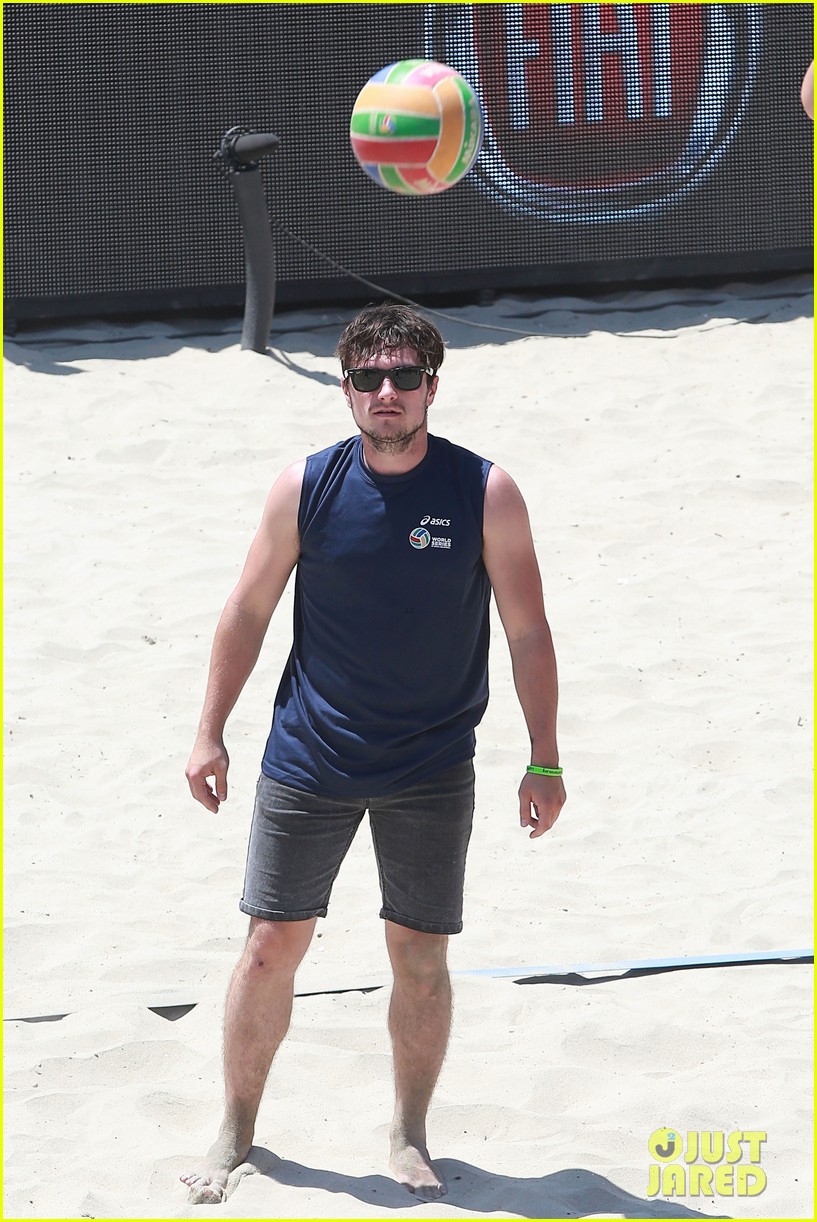 josh hutcherson shows off his skills at celebrity charity volleyball match 15