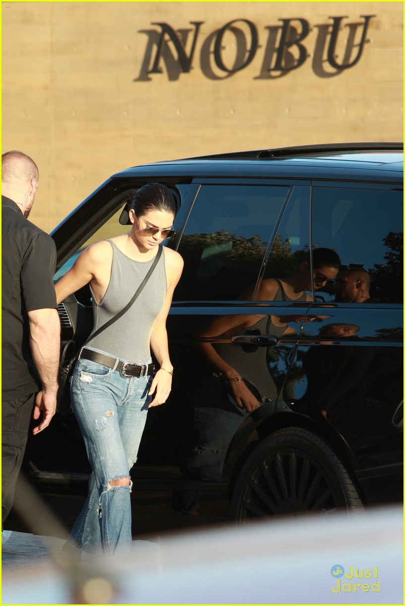 kendall jenner goes casual chic for kylies 18th birthday dinner 18