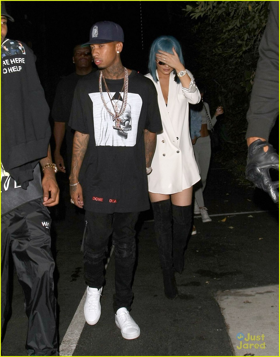 kylie jenner tyga step out after getting a water citation 01