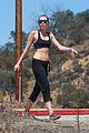 miley cyrus toned abs on hike 12