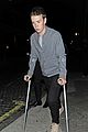 will poulter crutches chiltern night out 02
