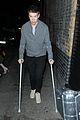 will poulter crutches chiltern night out 07