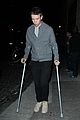will poulter crutches chiltern night out 13