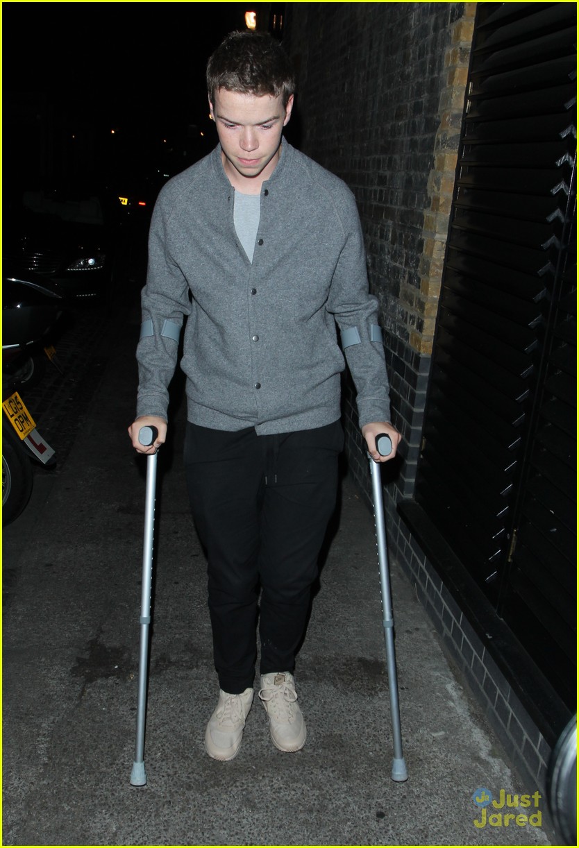 will poulter crutches chiltern night out 08