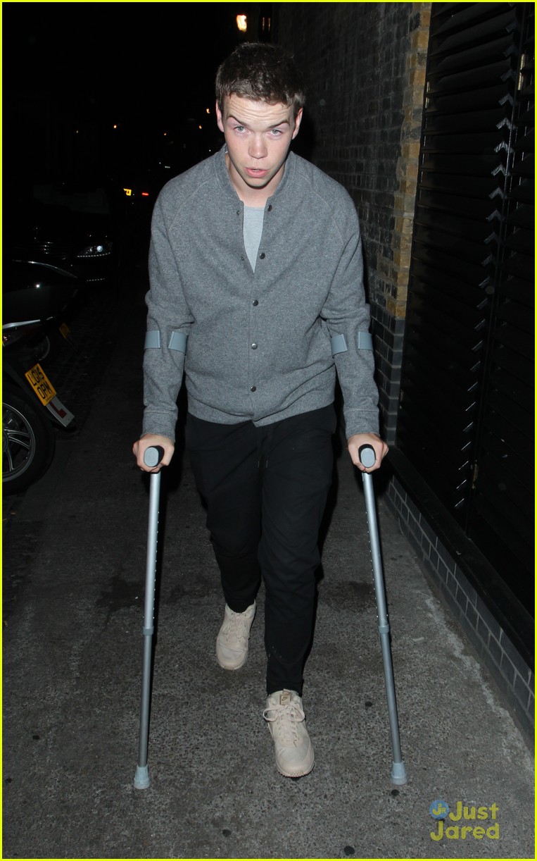 will poulter crutches chiltern night out 10