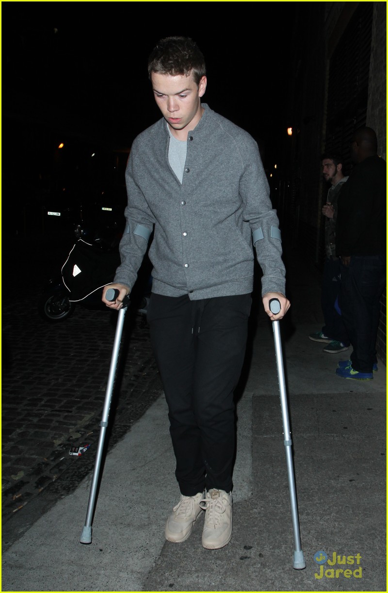 will poulter crutches chiltern night out 13