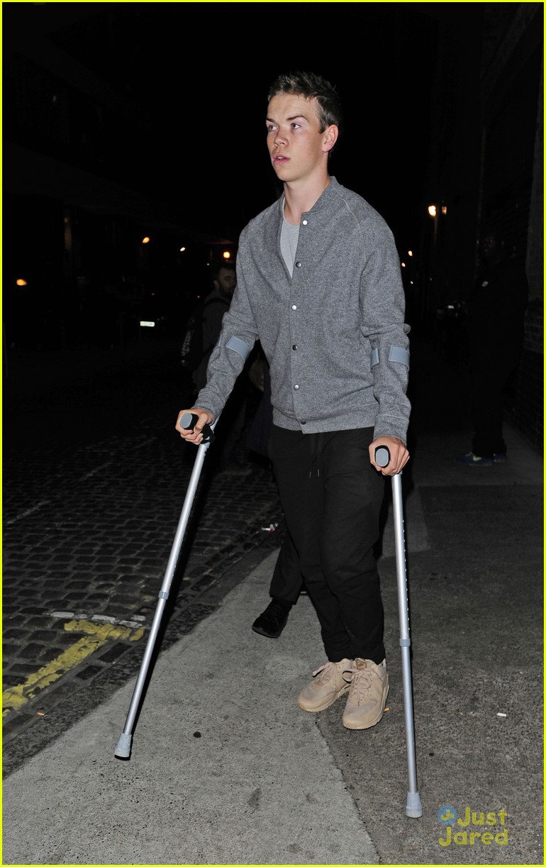 will poulter crutches chiltern night out 15