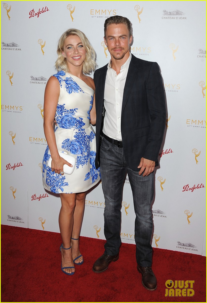 engaged julianne hough brooks laich couple up at pre emmys bash with derek hough 14