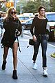 kendall jenner hailey baldwin nyc dinner together new bangs 05
