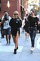 kendall jenner hailey baldwin nyc dinner together new bangs 10