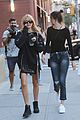 kendall jenner hailey baldwin nyc dinner together new bangs 12