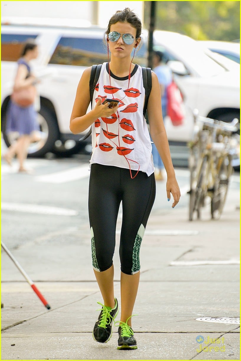 victoria justice lips tee workout nyc 15