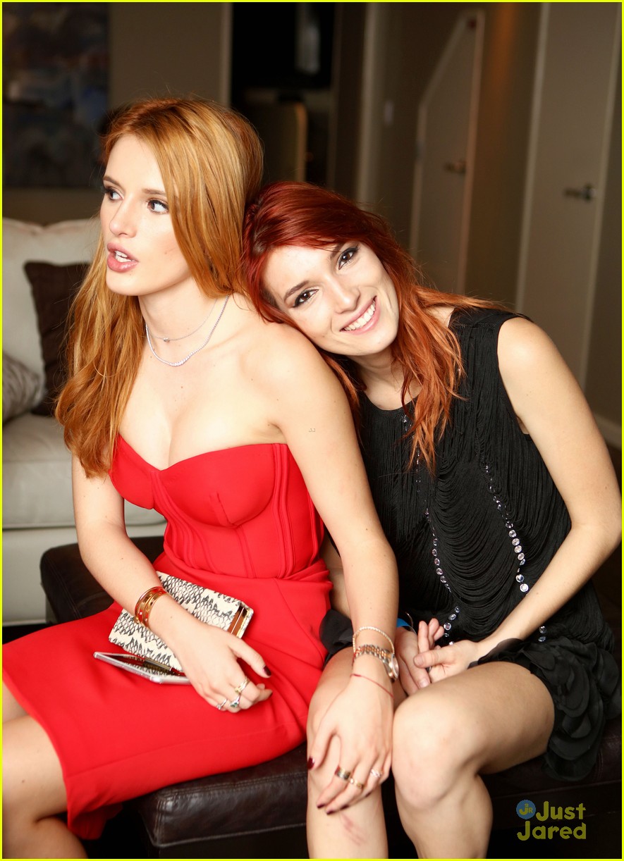 bella thorne 18th bday party friends red dress 26
