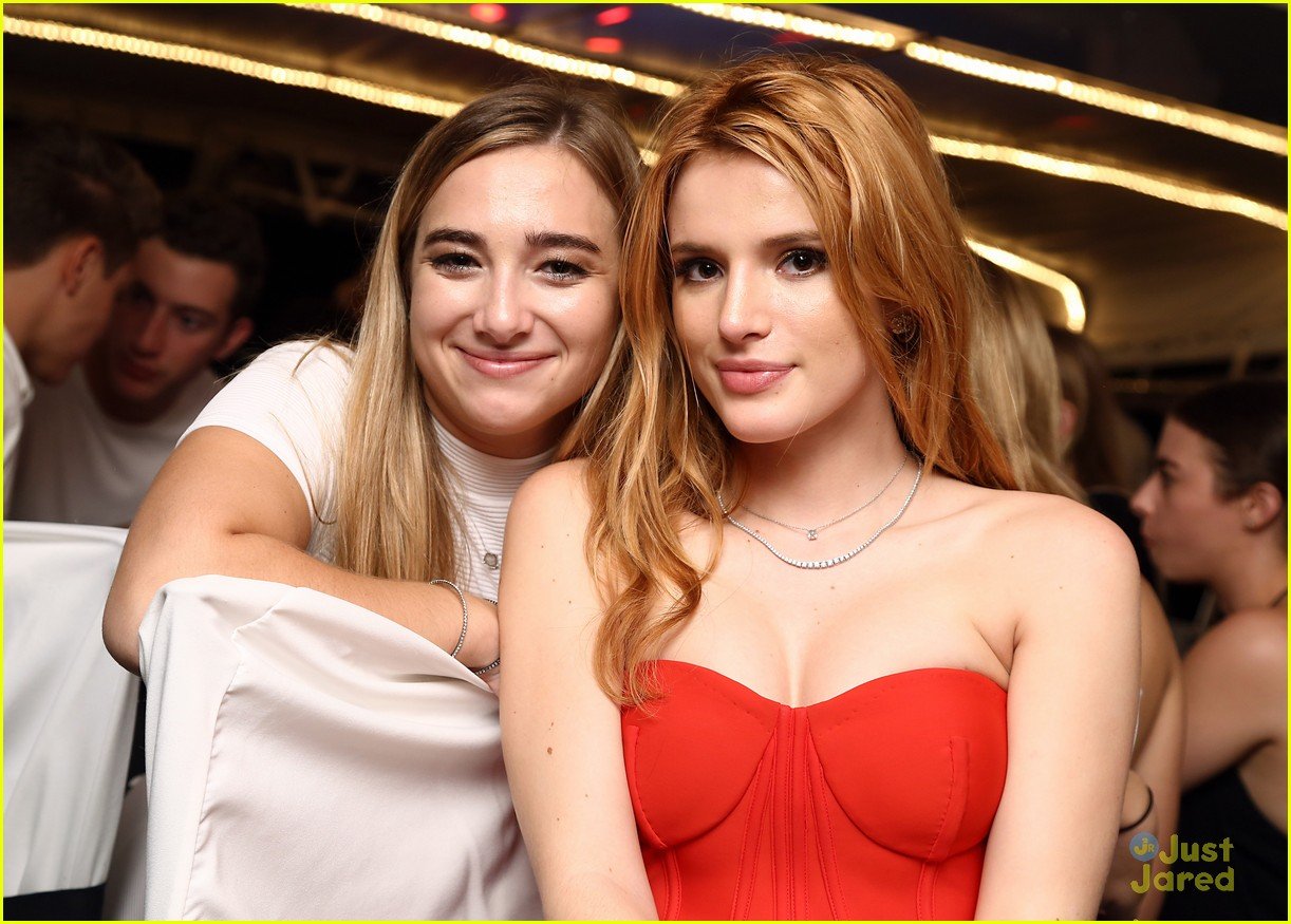 bella thorne 18th bday party friends red dress 29
