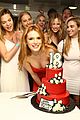 bella thorne 18th bday party friends red dress 01