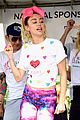 miley cyrus is charitable queen at l a county walk to defeat als 13