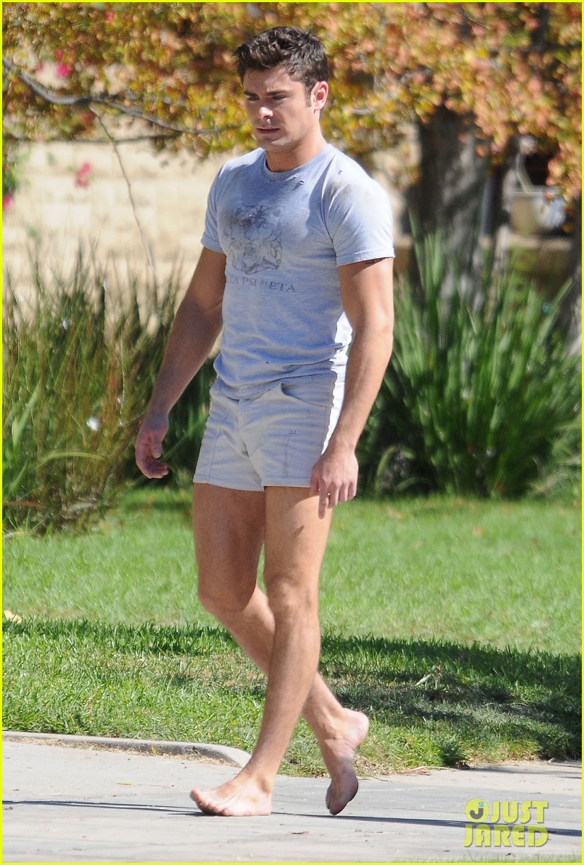 zac efron wears short shorts while filming neighbors 2 16