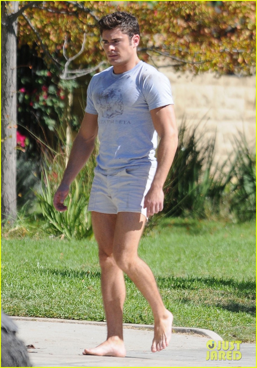 zac efron wears short shorts while filming neighbors 2 17
