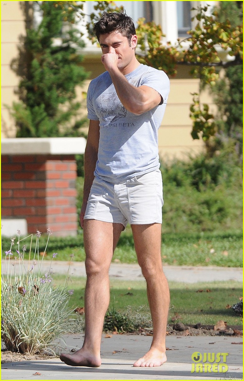 zac efron wears short shorts while filming neighbors 2 23