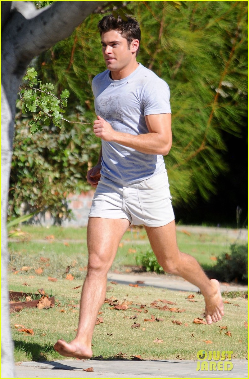 zac efron wears short shorts while filming neighbors 2 27