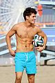 gregg sulkin shirtless soccer beach 01