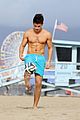gregg sulkin shirtless soccer beach 02