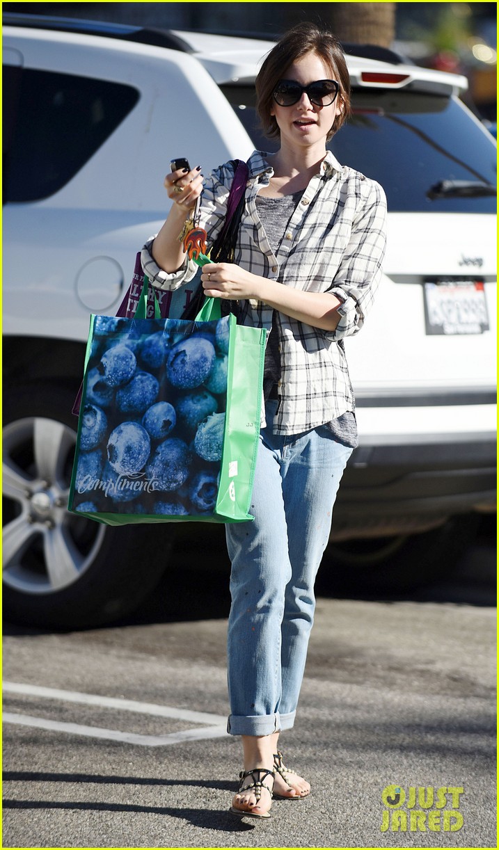 lily collins grabs groceries and her cleaners 10