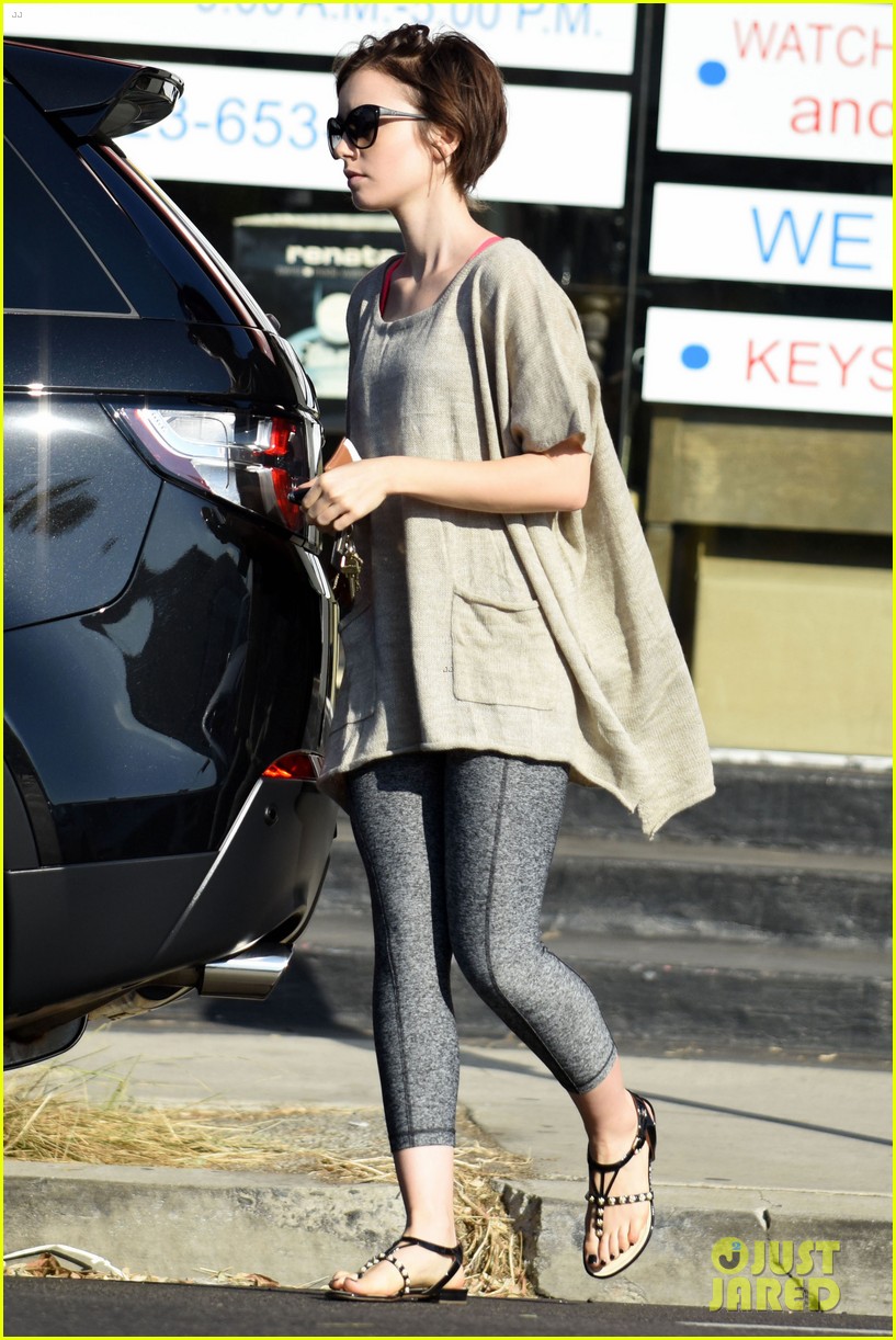 lily collins grabs groceries and her cleaners 23