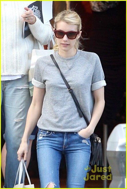 emma roberts shopping coffee after peoples choice noms 10