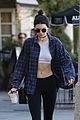 kendall jenner bares midriff in two outfits during one day 07