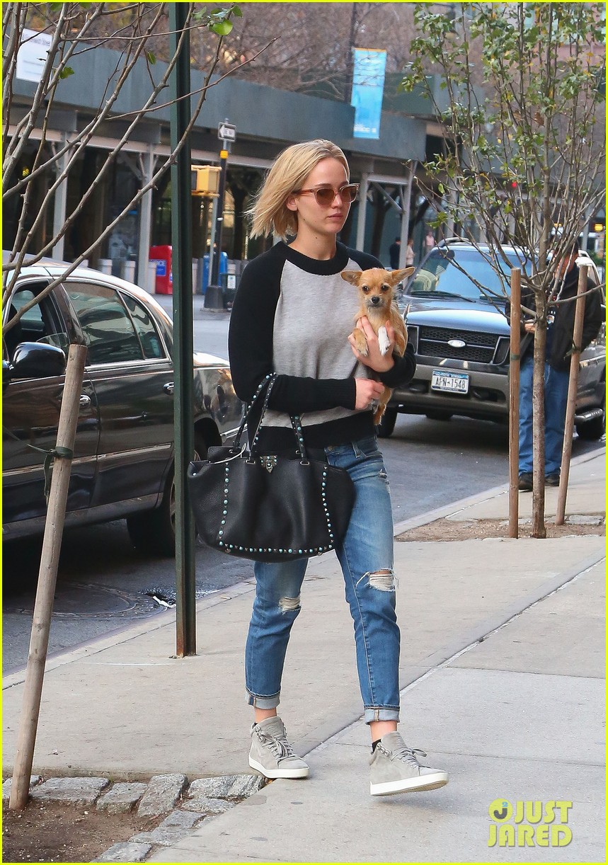 jennifer lawrence takes a post thanksgiving stroll with pippi 10