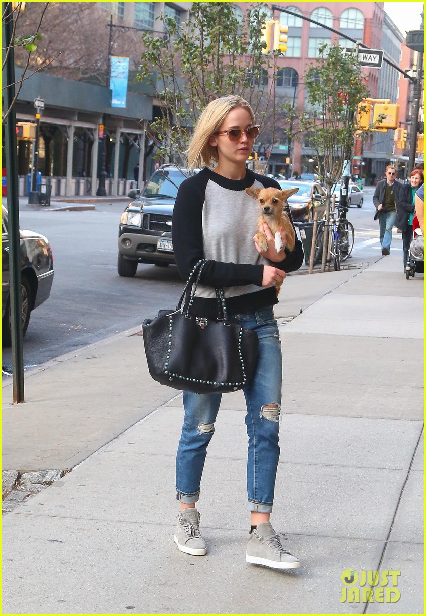 jennifer lawrence takes a post thanksgiving stroll with pippi 15