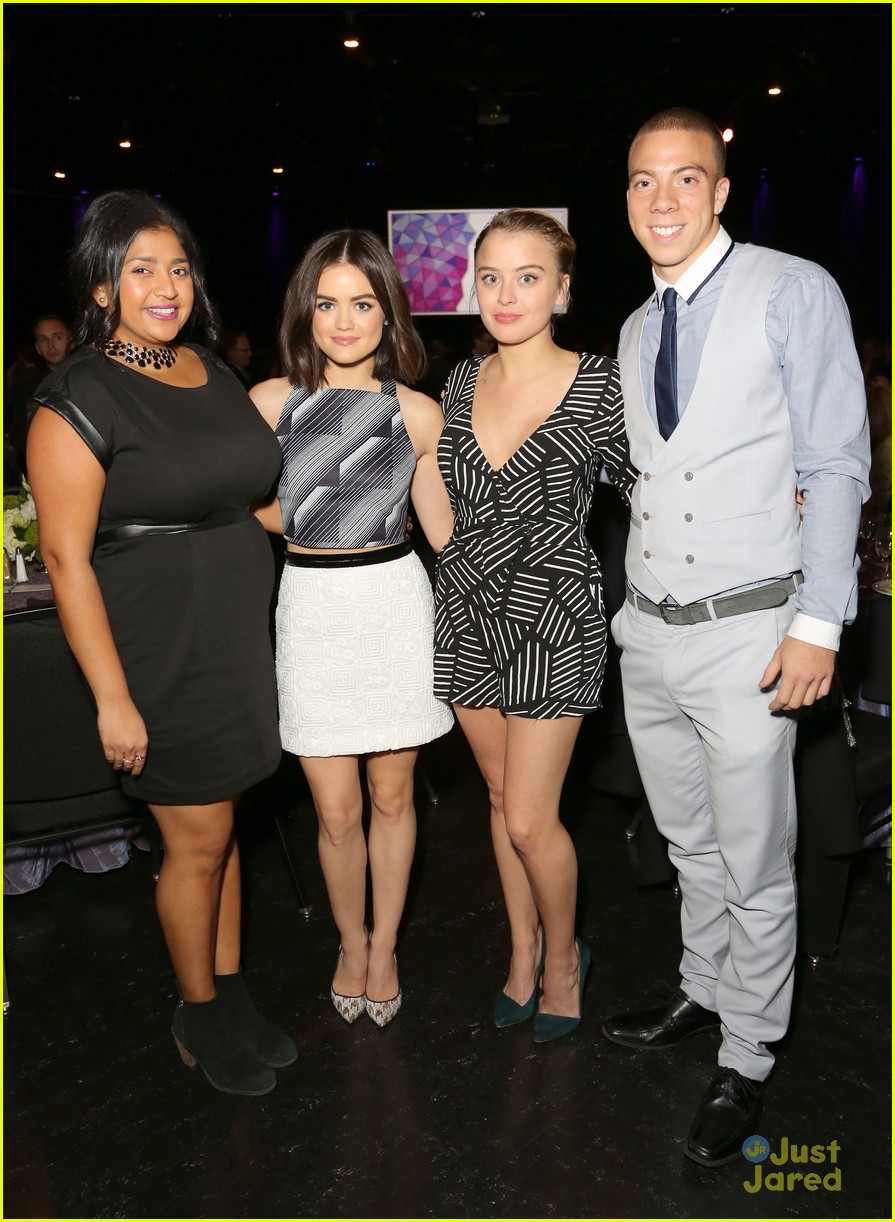 lucy hale katie leclerc abc fam zimmerman discovery award dinner 11