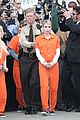 scream queens arrest orange suits lea michele eye patch 14