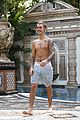justin bieber goes shirtless for swim at versace mansion 27