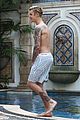 justin bieber goes shirtless for swim at versace mansion 32