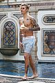 justin bieber goes shirtless for swim at versace mansion 50