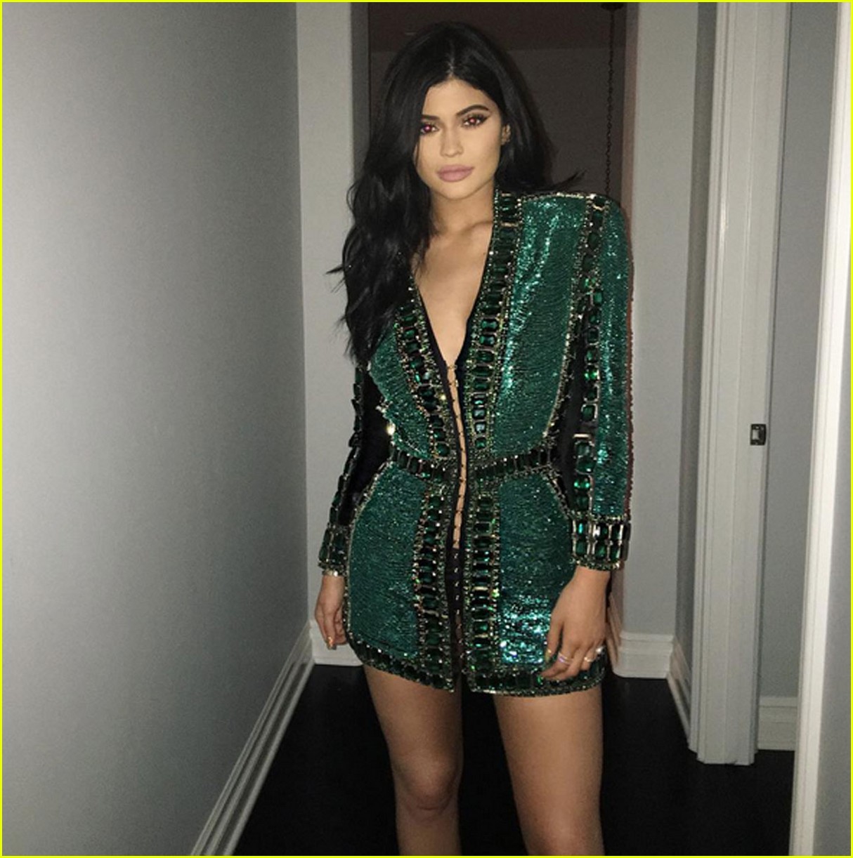 kylie jenner at 2015 kris christmas party 02