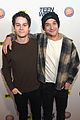 dylan obrien tyler posey buddy up at teen wolf l a premiere party 16