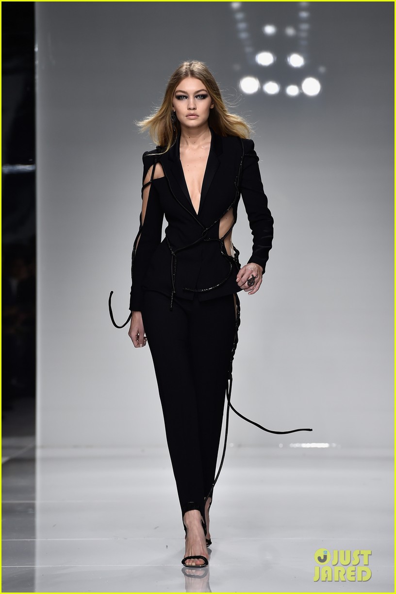 models rock the runway for versace in paris 15