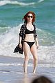 jess glynne wears black bikini on the beach 03
