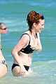 jess glynne wears black bikini on the beach 04