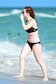 jess glynne wears black bikini on the beach 13
