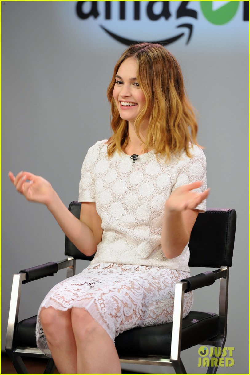 lily james aol build imdb asks events nyc 26