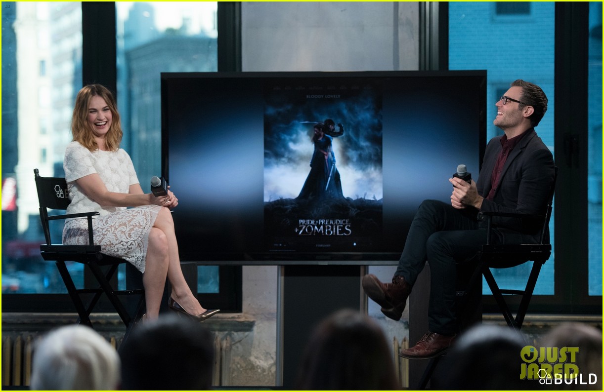 lily james aol build imdb asks events nyc 33