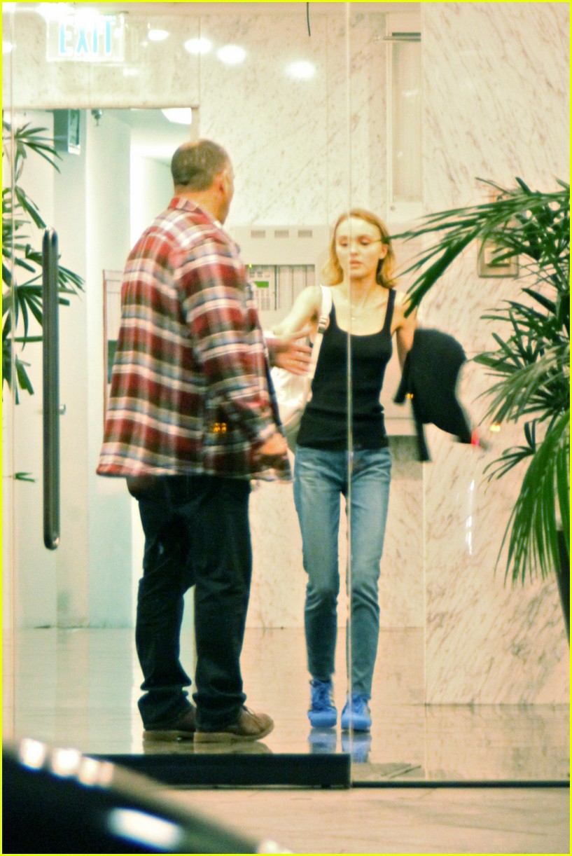 lily rose depp leaves meeting in weho 13